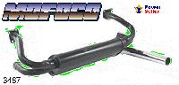EMPI 3487 Single Exhaust Muffler Chrome Tip Vw Bug Ghia
