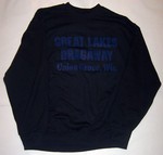 Black Great Lakes Dragaway Sweatshirt With Blue Lettering