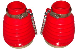 EMPI 9981 VW BUG SWING AXLE TRANSMISSION BOOT KIT RED BOOTS