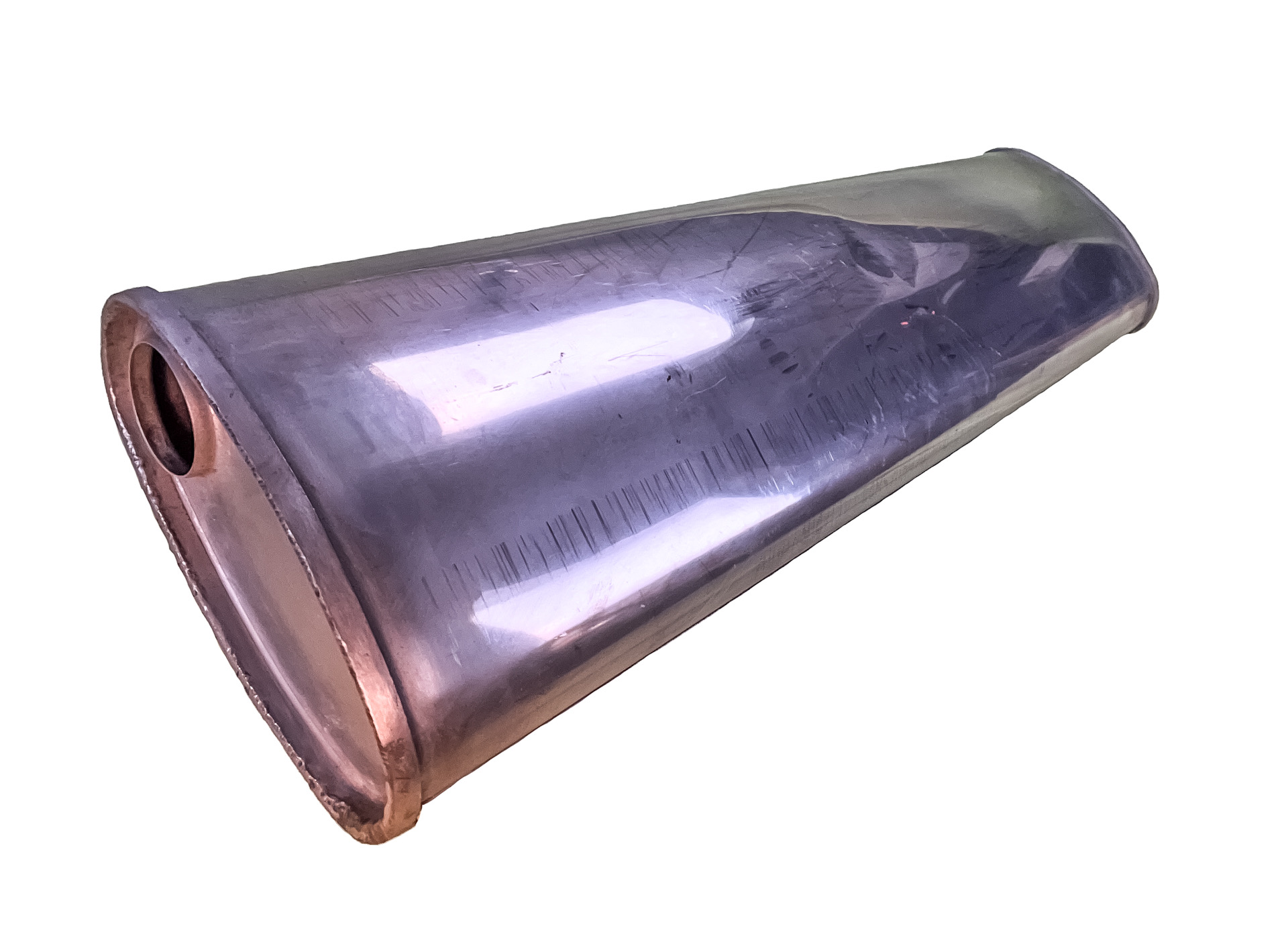 MOFOCO CUSTOM FABRICATED STAINLESS STEEL EXHAUST MUFFLER UNIVERSAL / REVERSIBLE