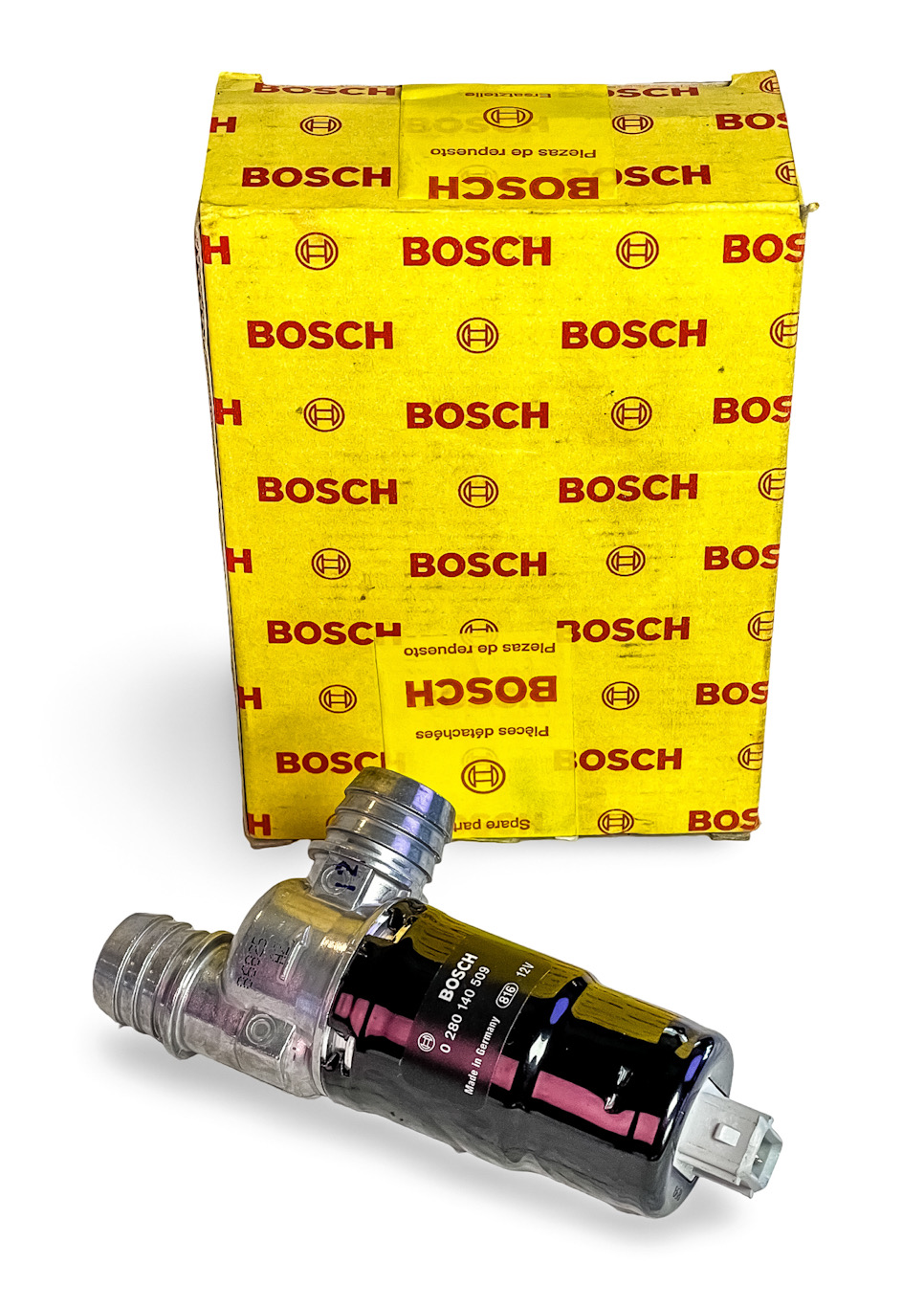 NOS GENUINE BOSCH GERMAN FUEL INJECTION IDLE AIR CONTROL VALVE - NEW IN BOX - 1977-96 BMW 3 5 6 7 SERIES L6 L7 E23 E24 E28 E30 L6 L7 M5 M6 1985-86 PORSCHE 928 0280140509