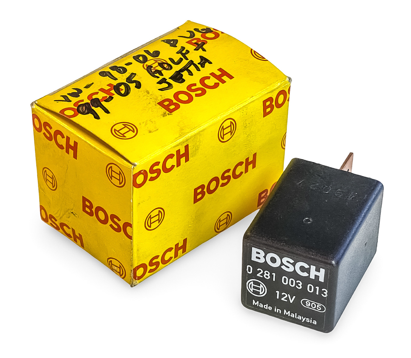 NOS NEW OLD STOCK GENUINE OEM BOSCH VW VOLKSWAGEN DIESEL GLOW PLUG RELAY - 1998-06 VW BEETLE GOLF JETTA 1.9L 0281003013