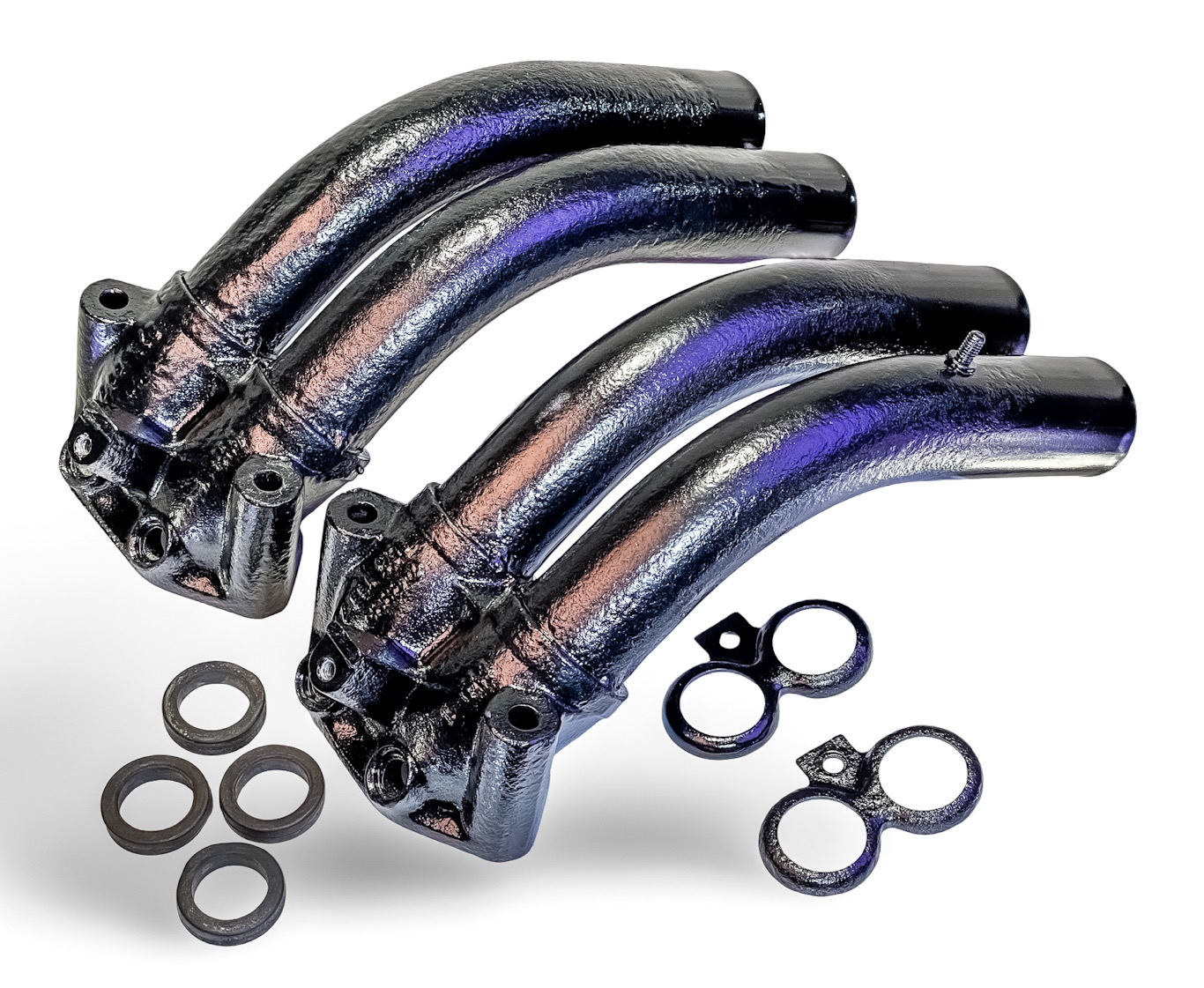 PRE OWNED RECONDITIONED GENUINE OEM GERMAN VW VOLKSWAGEN FUEL INJECTION INTAKE MANIFOLDS (LEFT & RIGHT) FOR 1983-92 VW VANAGON WATERBOXER F.I. 1.9L & 2.1L