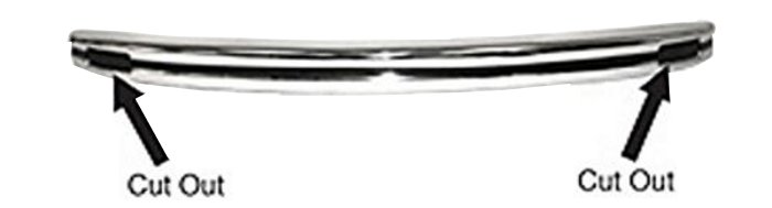 VW CAL-LOOK CHROME FRONT BUMPER WITH TURN SIGNAL HOLES 111-807-107A