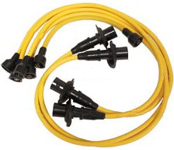 Yellow VW Bug Spark Plug / Ignition Wires