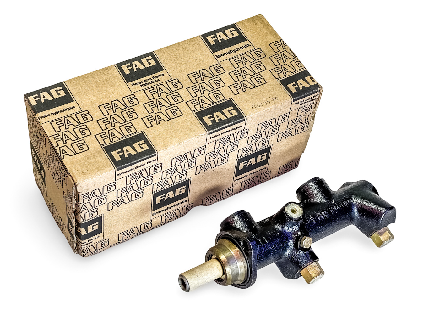 NOS OEM GERMAN FAG AUDI 22MM BORE BRAKE MASTER CYLINDER - 1981-82 AUDI 5000 TURBO / TURBO QUATTRO 2.2L H22921.0.3 437611019B