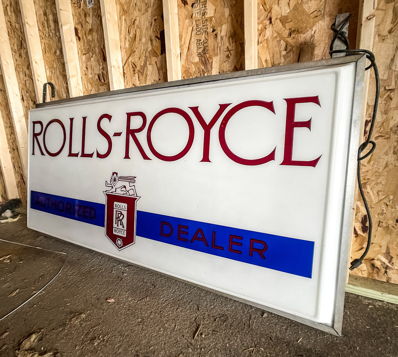 ROLLS ROYCE AUTHENTIC DEALER SHOWROOM SIGN