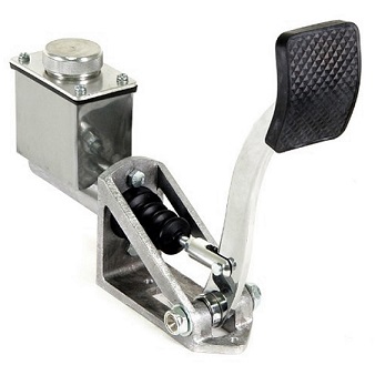 EMPI 16-2534 Single Pedal Assembly w/Single Master Cylinder, Polished