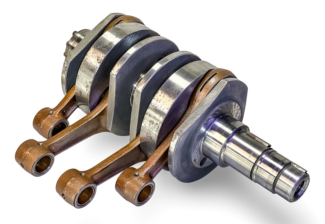 USED GOOD SPG GERMANY ROLLER BEARING CRANKSHAFT FOR VW VOLKSWAGEN 1600cc ENGINES - R33804 RODS