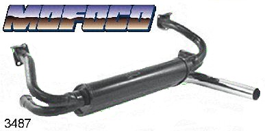 EMPI 3487 Single Exhaust Muffler Chrome Tip Vw Bug Ghia