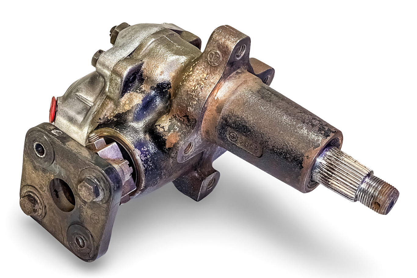 211415105F / 211415049 - USED VERY GOOD GENUINE OEM GERMAN VOLKSWAGEN ZF STEERING GEAR BOX - 1967-72 VW TYPE 2 BUS 