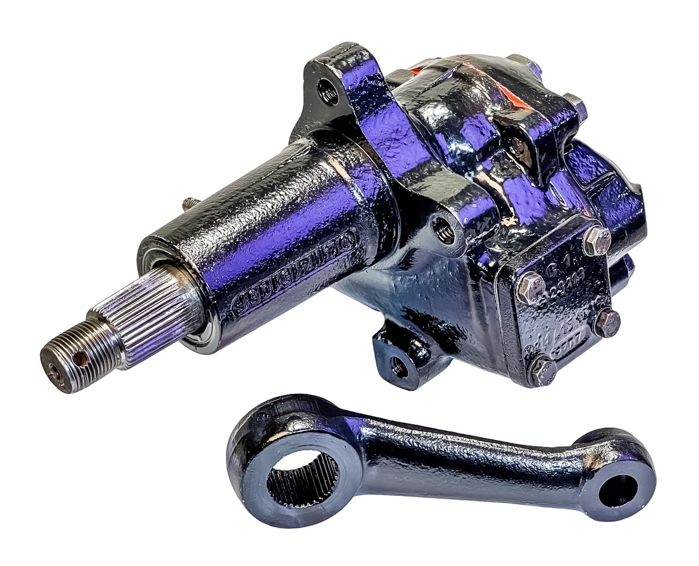 211415105F / 211415049 - MOFOCO REBUILT GENUINE OEM GERMAN VOLKSWAGEN ZF STEERING GEAR BOX INCL. OEM PITMAN DROP ARM - 1967-72 VW TYPE 2 BUS 