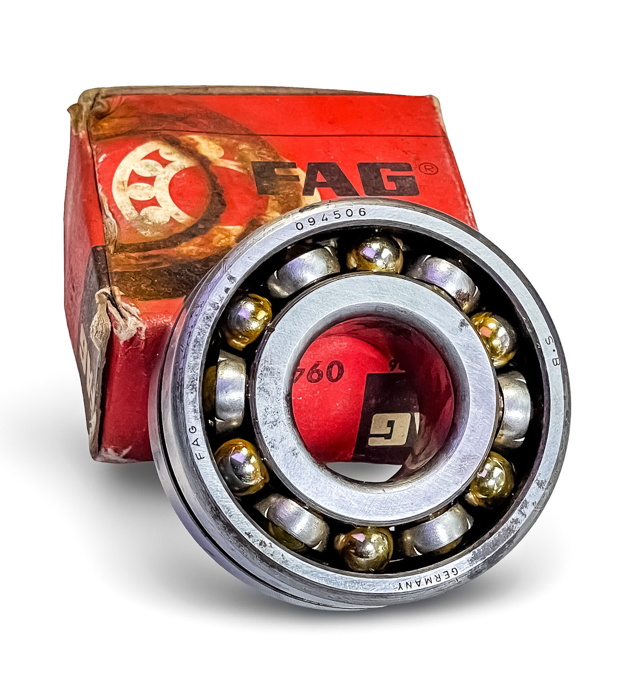 111307375 094506c - NEW NOS GENUINE OE ORIGINAL GERMAN FAG MAIN FRONT TRANSMISSION PINION SHAFT ROLLER BALL BEARING FOR SPLIT CASE VOLKSWAGEN & PORSCHE 1960 & EARLIER