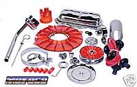 EMPI 8653 VW BUG ENGINE CHROME & RED SHROUD TIN KIT