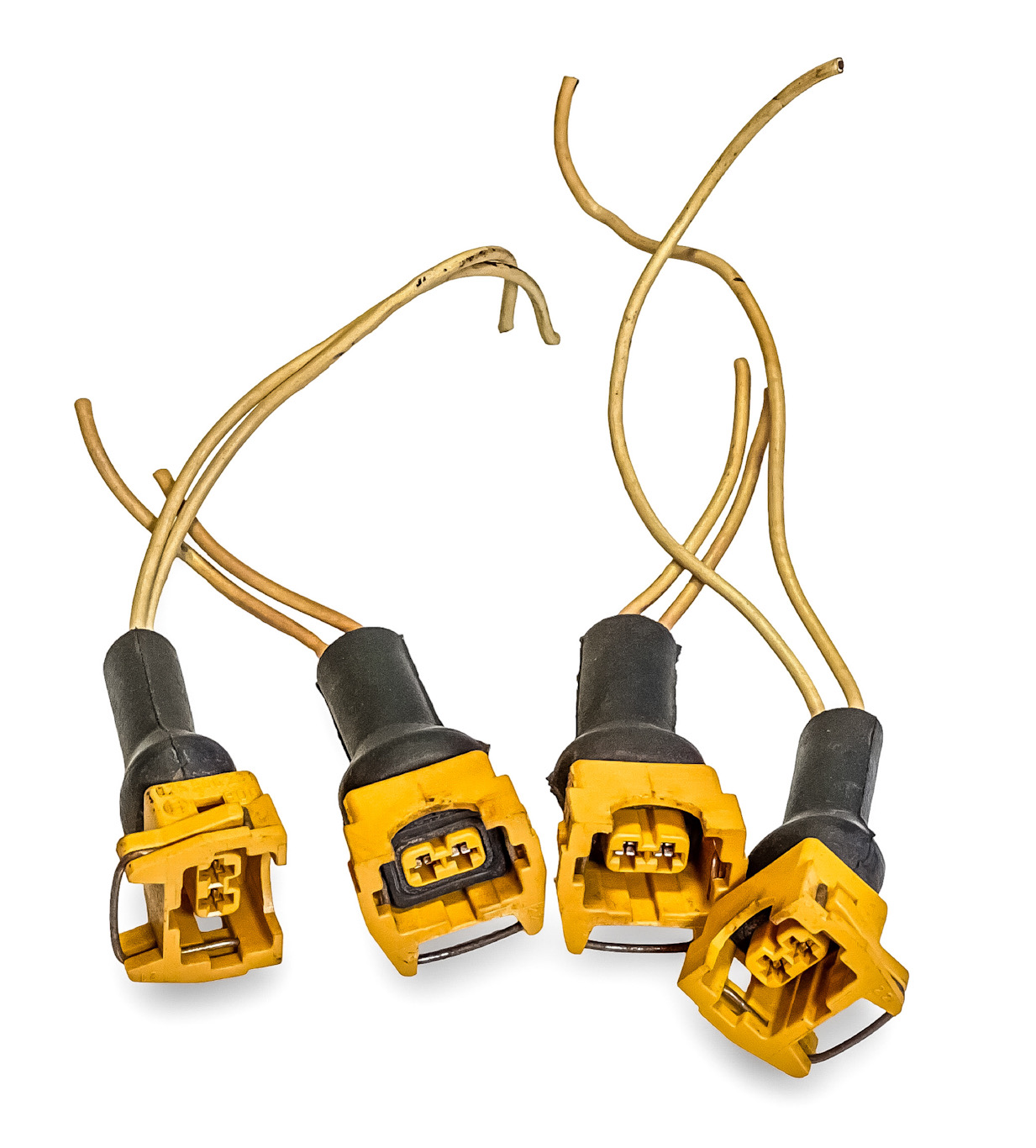 USED GOOD GENUINE OEM GERMAN VW VOLKSWAGEN FUEL INJECTION PIGTAILS FOR 1983-92 VW VANAGON AIR & WATER COOLED - SET OF 4