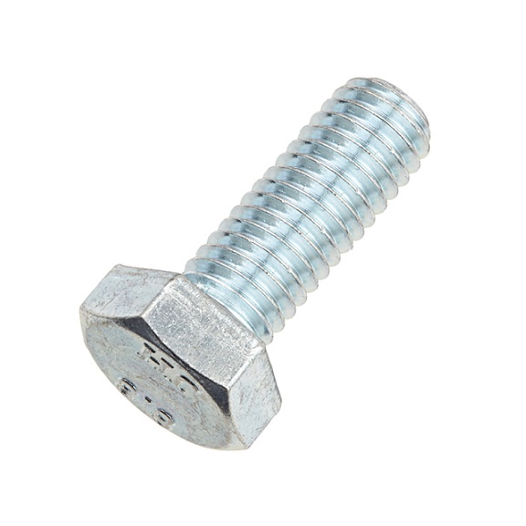 M 8 - 1.25 x 35mm Hex Cap Screw, Class 8.8 Zinc. DIN 933 / ISO 4017