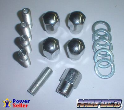 Empi 9510 Chrome Nut Stud Kit M12-1.5