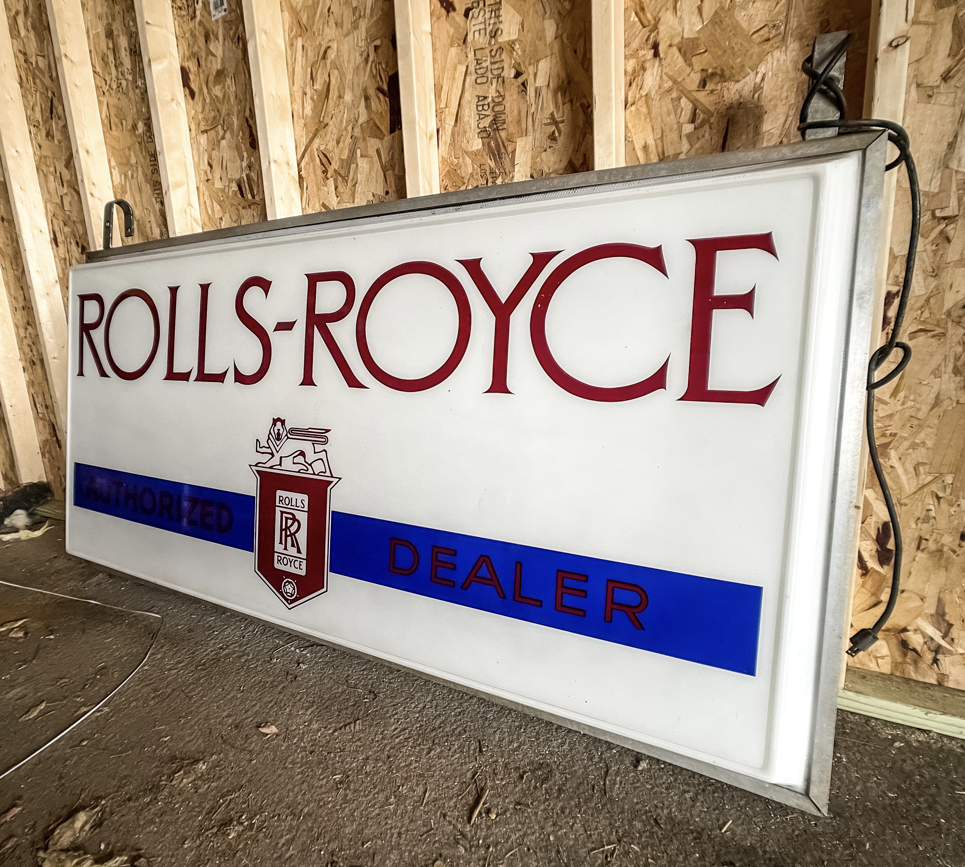 ROLLS ROYCE AUTHENTIC DEALER SHOWROOM SIGN