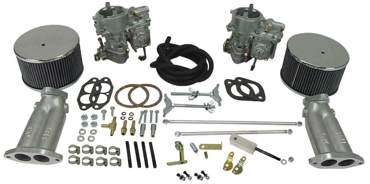 EMPI SOLEX/BROSOL Deluxe Dual 40mm Carburetor Kit with EMPI Twist Linkage, Type 1 EMPI# 43-4416-0