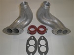 New Dual Port End Castings W/boots, Clamps, And Gaskets