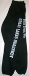 Black Great Lakes Dragaway Sweatpants with white lettering