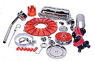 Empi 8653 Vw Bug Engine Chrome & Red Shroud Tin Kit