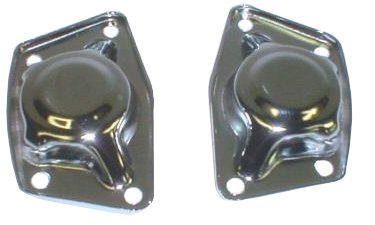 EMPI 9545 CHROME TORSION BAR/SWING PLATE COVERS W/O HOLES VW BUG